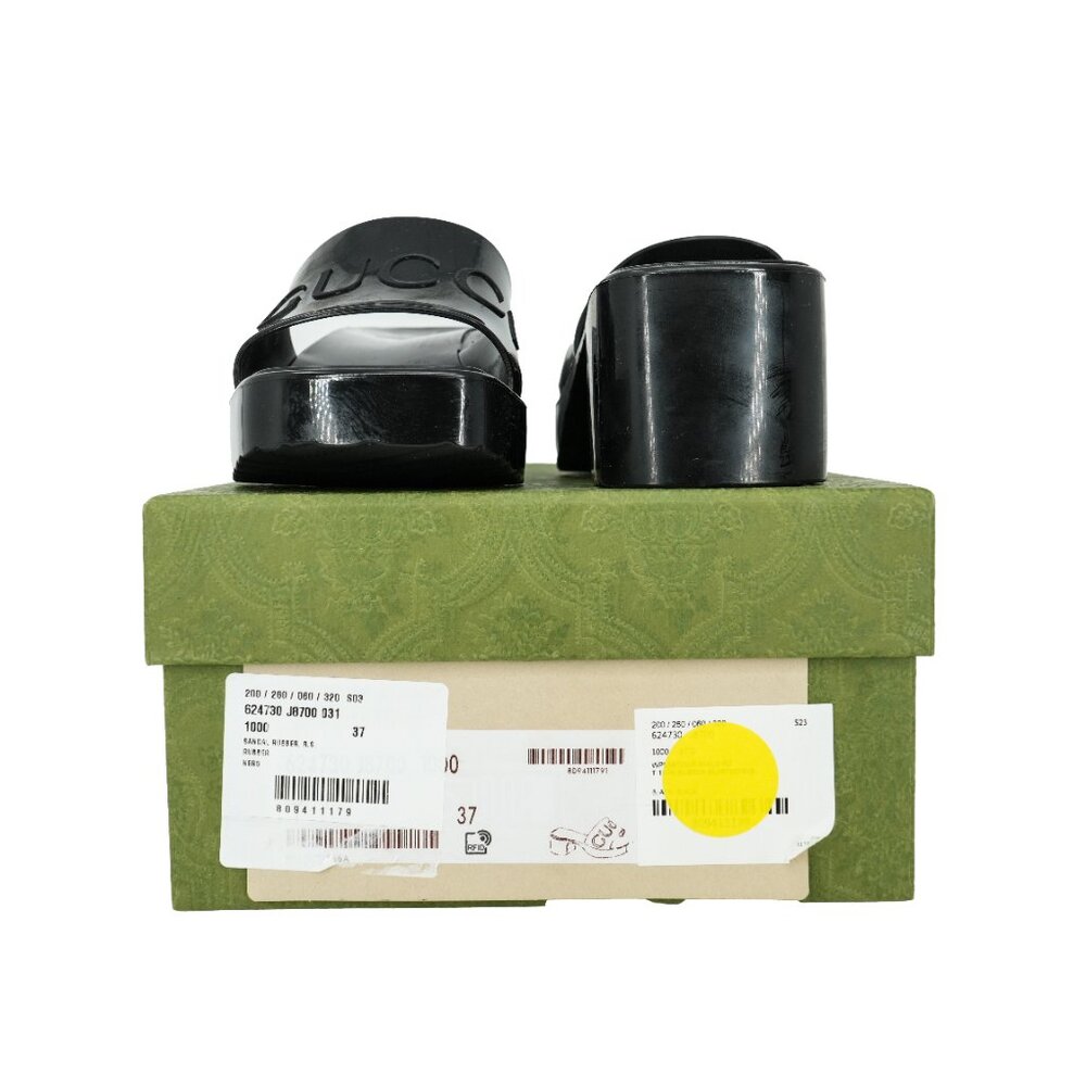 Gucci Logo Rubber Platform Slide Sandals - Picture 5 of 10